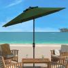 SAFAVIEH Outdoor Collection Ortega Auto Tilt Crank Umbrella(Hunter Green)