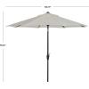 SAFAVIEH Outdoor Collection Ortega Auto Tilt Crank Umbrella(Natural)