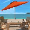 SAFAVIEH Outdoor Collection Ortega Auto Tilt Crank Umbrella(Orange)