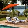 SAFAVIEH Outdoor Collection Ortega Auto Tilt Crank Umbrella(Orange)