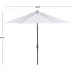 SAFAVIEH Outdoor Collection Ortega Auto Tilt Crank Umbrella(White)