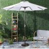 SAFAVIEH Outdoor Collection Ortega Auto Tilt Crank Umbrella(White)