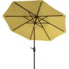 SAFAVIEH Outdoor Collection Ortega Auto Tilt Crank Umbrella(Yellow)