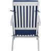 SAFAVIEH Outdoor Collection Palmdale Grey Solid Wood/Navy Cushion Chaise Lounge Chair (PAT7015B)(Grey/Navy)