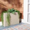 SAFAVIEH Outdoor Collection Rita Natural Woven Rectangular Flower Rack(Beige)