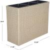SAFAVIEH Outdoor Collection Rita Natural Woven Rectangular Flower Rack(Beige)