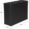 SAFAVIEH Outdoor Collection Rita Natural Woven Rectangular Flower Rack(Black)