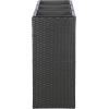 SAFAVIEH Outdoor Collection Rita Natural Woven Rectangular Flower Rack(Black)