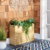 SAFAVIEH Outdoor Collection Rita Natural Woven Rectangular Flower Rack(Natural)