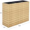 SAFAVIEH Outdoor Collection Rita Natural Woven Rectangular Flower Rack(Natural)