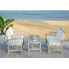 SAFAVIEH Outdoor Collection Rocklin Natural/ Green Cushion 4-Piece Conversation Patio Set(Greywash/Beige)
