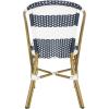SAFAVIEH Outdoor Collection Sarita Navy and White Striped French Bistro Stacking Side Chair