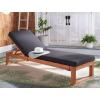 SAFAVIEH Outdoor Collection Solano Natural Brown Solid Wood/Black Cushion Patio Adjustable Chaise Lounge Chair (PAT7024F)(Natural/Black)