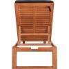 SAFAVIEH Outdoor Collection Solano Natural Brown Solid Wood/Black Cushion Patio Adjustable Chaise Lounge Chair (PAT7024F)(Natural/Black)