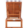 SAFAVIEH Outdoor Collection Solano Natural Brown Solid Wood/Black Cushion Patio Adjustable Chaise Lounge Chair (PAT7024F)(Natural/Grey Stripe)