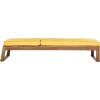 SAFAVIEH Outdoor Collection Solano Natural Brown Solid Wood/Black Cushion Patio Adjustable Chaise Lounge Chair (PAT7024F)(Natural/Yellow)