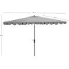 SAFAVIEH Outdoor Collection Venice Grey 7 x 10 Ft Rectangular Auto Tilt UV Protected Umbrella(Grey)