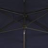 SAFAVIEH Outdoor Collection Venice Grey 7 x 10 Ft Rectangular Auto Tilt UV Protected Umbrella(Navy/White)