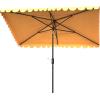 SAFAVIEH Outdoor Collection Venice Grey 7 x 10 Ft Rectangular Auto Tilt UV Protected Umbrella(Yellow)