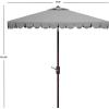 SAFAVIEH Outdoor Collection Venice Yellow 7.5 Ft Square Auto Tilt UV Protected Umbrella(Grey)