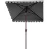 SAFAVIEH Outdoor Collection Venice Yellow 7.5 Ft Square Auto Tilt UV Protected Umbrella(Grey)