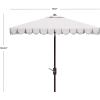 SAFAVIEH Outdoor Collection Venice Yellow 7.5 Ft Square Auto Tilt UV Protected Umbrella(Ivory/Black)