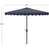 SAFAVIEH Outdoor Collection Venice Yellow 7.5 Ft Square Auto Tilt UV Protected Umbrella(Navy/White)