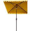 SAFAVIEH Outdoor Collection Venice Yellow 7.5 Ft Square Auto Tilt UV Protected Umbrella(Yellow)