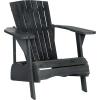 SAFAVIEH Outdoor Collection Vista Adirondack Chair(Dark Slate Gray)