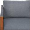 SAFAVIEH Outdoor Collection Wilson Brown Acacia Wood/Grey Cushion & Rope 4-Piece Conversation Patio Set(Grey)
