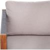 SAFAVIEH Outdoor Collection Wilson Brown Acacia Wood/Grey Cushion & Rope 4-Piece Conversation Patio Set(Grey/Light Grey)