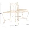 SAFAVIEH Outdoor Furniture Collection – Abia Antique Blue Distressed Wrought Iron 50-Inch Curved Tree Bench, Garden & Patio Seating (PAT5018C)(Distressed White)