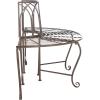 SAFAVIEH Outdoor Furniture Collection – Abia Antique Blue Distressed Wrought Iron 50-Inch Curved Tree Bench, Garden & Patio Seating (PAT5018C)(Rustic Brown)