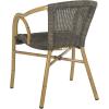 SAFAVIEH Outdoor Living Collection Dagny Wicker Arm Chairs(Chocolate)