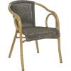 SAFAVIEH Outdoor Living Collection Dagny Wicker Arm Chairs(Chocolate)