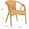 SAFAVIEH Outdoor Living Collection Dagny Wicker Arm Chairs(Natural)