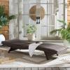 SAFAVIEH Outdoor Patio Furniture Collection – Alex Brown & Taupe Quick Dry Foam Lounger, Adjustable Outdoor Chaise, Modern Curved Design (PAT7545B)(Brown/Taupe)