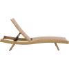 SAFAVIEH Outdoor Patio Furniture Collection – Alex Brown & Taupe Quick Dry Foam Lounger, Adjustable Outdoor Chaise, Modern Curved Design (PAT7545B)(Natural/Taupe)