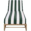 SAFAVIEH Outdoor Patio Furniture Collection – Callan Black Rope & White Cushion Lounger, Fully Assembled Outdoor Chaise, Modern Low-Profile Design (PAT7546B)(Tan/Hunter Green Stripe)