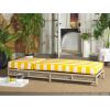 SAFAVIEH Outdoor Patio Furniture Collection – Callan Heather Tan Rope & White Cushion Lounger, Fully Assembled Outdoor Chaise, Modern Low-Profile Design (PAT7547A)(Heather Tan/Yellow Stripe)