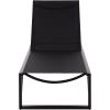 SAFAVIEH Outdoor Patio Furniture Collection – Jordan White & White Aluminum Lounger, Adjustable Modern Outdoor Reclining Chaise (PAT7560B)(Black/Black)