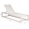 SAFAVIEH Outdoor Patio Furniture Collection – Logan Black & Black Aluminum Lounger, Adjustable Modern Outdoor Reclining Chaise (PAT7561A)(White/White)