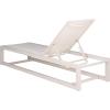 SAFAVIEH Outdoor Patio Furniture Collection – Logan Black & Black Aluminum Lounger, Adjustable Modern Outdoor Reclining Chaise (PAT7561A)(White/White)