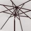 SAFAVIEH Outdoor Zimmerman UV Protected 11-ft Round Market Umbrella(Beige/White)