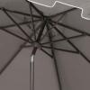 SAFAVIEH Outdoor Zimmerman UV Protected 11-ft Round Market Umbrella(Gray)