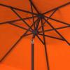 SAFAVIEH Outdoor Zimmerman UV Protected 11-ft Round Market Umbrella(Orange)