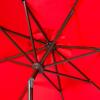 SAFAVIEH Outdoor Zimmerman UV Protected 11-ft Round Market Umbrella(Red)