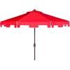 SAFAVIEH Outdoor Zimmerman UV Protected 11-ft Round Market Umbrella(Red)
