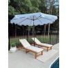 SAFAVIEH Outdoor Zimmerman UV Protected 11-ft Round Market Umbrella(White)