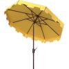 SAFAVIEH Outdoor Zimmerman UV Protected 11-ft Round Market Umbrella(Yellow)